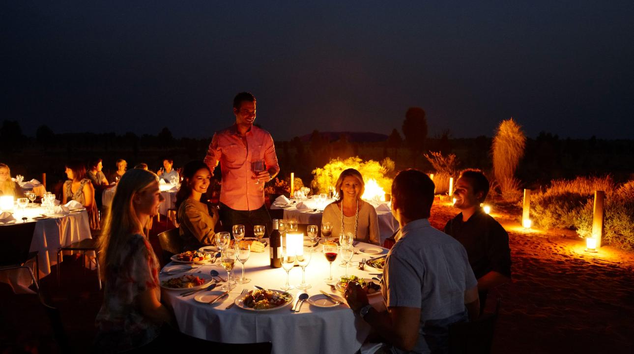 Dining under a night sky at Sounds of Silence Ayers Rock